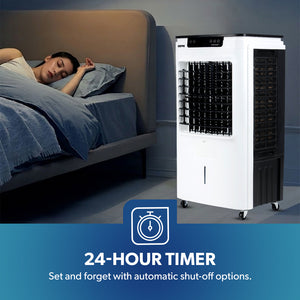 Geepas GAC9495 Digital Air Cooler | 45L Large Water Tank |  3 Adjustable Wind Speeds|  Powerful 4500m³/h Airflow |  Energy Efficient Cooling System |  2 Years Warranty