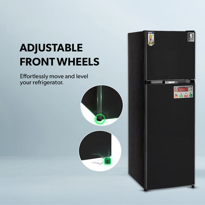 Geepas GRF4120SSXN 410L Double Door No Frost Refrigerator | Dual Temperature Setting| Quick Cooling| Long-Lasting Freshness| Low Noise & Energy Saving| 1 Year Warranty