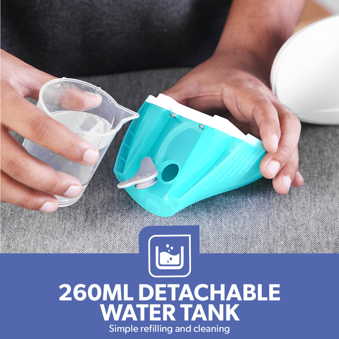 Geepas GGS25043-GN Handheld Garment Steamer | 1300W with Fast Heat-Up| Continuous Steam 25g/min| 260ml Detachable Tank| Vertical Ironing| Compact Design & 2 Year Warranty
