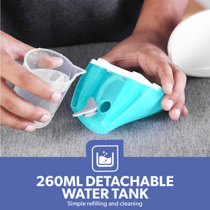 Geepas GGS25043-GN Handheld Garment Steamer | 1300W with Fast Heat-Up| Continuous Steam 25g/min| 260ml Detachable Tank| Vertical Ironing| Compact Design & 2 Year Warranty