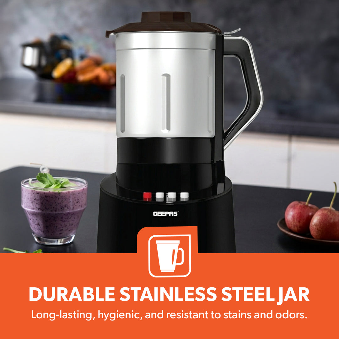 Geepas GSB44043 1800W Professional Blender | 4.5L Capacity | Stainless Steel Jar | 2 Speed Control with Pulse Function | Safety Lock  | Perfect for Home & Commercial Use