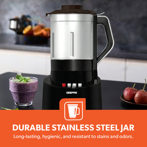Geepas GSB44043 1800W Professional Blender | 4.5L Capacity | Stainless Steel Jar | 2 Speed Control with Pulse Function | Safety Lock  | Perfect for Home & Commercial Use