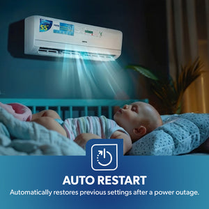 Geepas GACS1828RCA 1.5 Ton Split Type Air Conditioner | Full DC Inverter Compressor | 17400BTU Fast Cooling AC | 4D Air Flow | Self Cleaning & Golden Fin Protection
