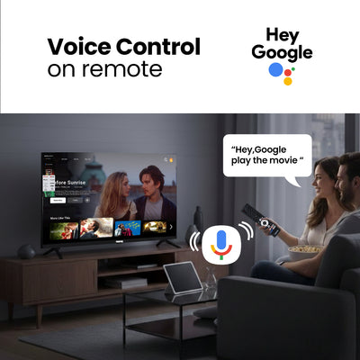 Geepas GLED3215GTQLD 32 Inch HD QLED Smart Google TV | Dolby Audio | Built-in Chromecast | HDMI & USB | 1366x768 Resolution |  Remote & Slim Design | 1-Year Warranty