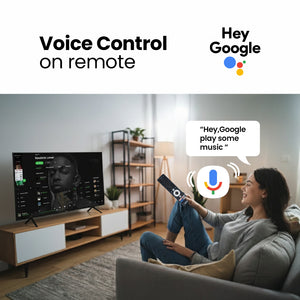 Geepas GLED7535GTQLD 75” 4K Ultra HD QLED Smart TV |  Google TV |  Dolby Audio & HDR |  Built-in Chromecast |  Voice Remote |  3 HDMI, 2 USB,  WiFi  &  Bluetooth