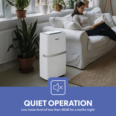 Geepas GDH21218UK 20L Dehumidifier with Touch Control Panel | Child Lock Safety | Humidity Indicator Light | Portable Moisture Control Unit for Home, Office & Basement
