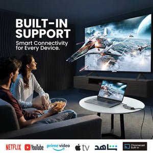 Geepas GLED7580SWUHD 75” 4K Ultra HD LED Smart TV |  WebOS Hub | Apple AirPlay | Frameless Design | MEMC Technology | 3 HDMI, 2 USB, Magic Air Mouse & Smart Apps