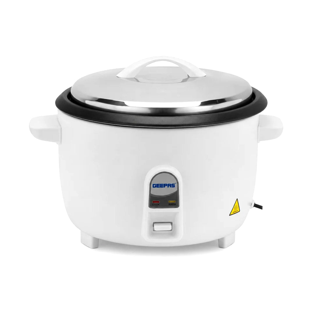 Geepas GRC4325 Multifunction Rice Cooker | 1L Capacity | 3-in-1 Cook | Steam & Keep Warm | Removable Non-Stick Inner Pot | Glass Lid | 400W | Cool-touch handles