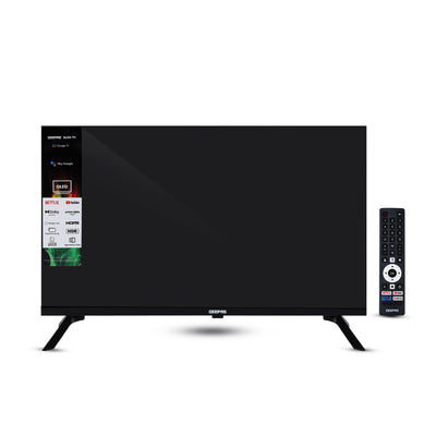 Geepas GLED3215GTQLD 32 Inch HD QLED Smart Google TV | Dolby Audio | Built-in Chromecast | HDMI & USB | 1366x768 Resolution |  Remote & Slim Design | 1-Year Warranty