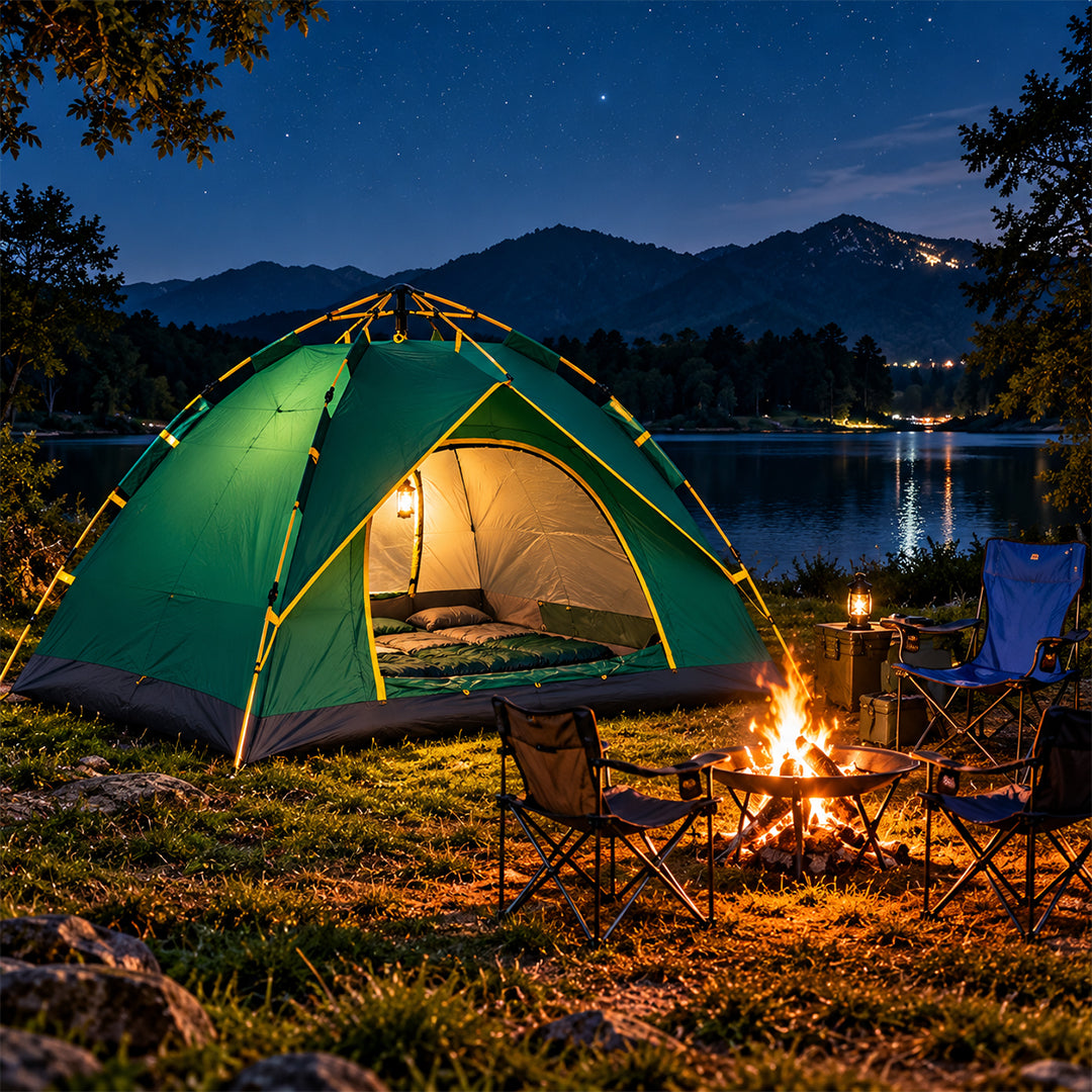 Royalford RF10297 6 Person Season Tent | Waterproof & Durable Camping Tent | Quick Easy Setup| Spacious Portable Outdoor Shelter for Family Camping, Travel, Hiking Etc