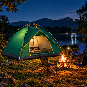 Royalford RF10297 6 Person Season Tent | Waterproof & Durable Camping Tent | Quick Easy Setup| Spacious Portable Outdoor Shelter for Family Camping, Travel, Hiking Etc