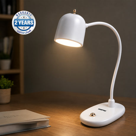 Geepas GE53026 Rechargeable Desk Lamp | 1200mAh LED Lamp |20 Natural Light SMD LEDs | Up to 3 Hours Working Time  | Flicker-Free Lighting |Touch Control |2-Year Warranty