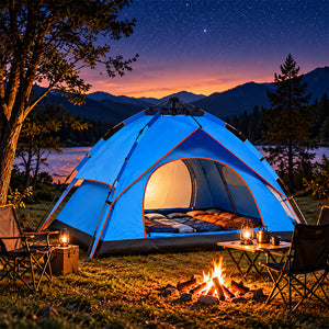 Royalford RF10301 8 Person Season Tent | Waterproof & Durable Camping Tent with Quick Easy Setup | Spacious Portable Outdoor Shelter for Camping, Travel, Hiking  Etc