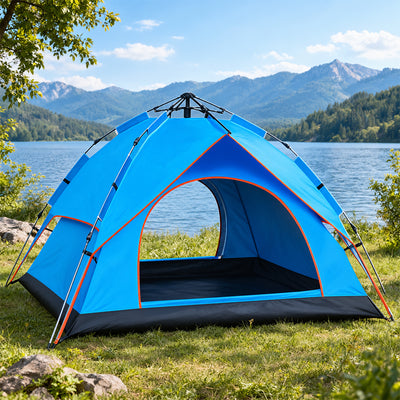 Royalford RF10300 6 Person Season Tent | Waterproof & Durable Camping Tent | Quick Easy Setup| Spacious Portable Outdoor Shelter for  Camping, Travel, Hiking & Adventure