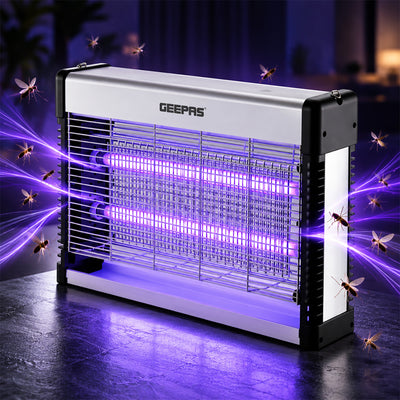Geepas GBK25609 Electric Insect Killer 12W | Dual 6W UV Tubes | Chemical-Free Fly & Mosquito Killer | no toxic fumes or vapors | Advanced insect control technology