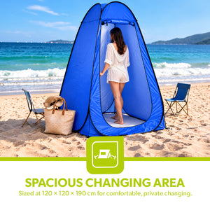 Royalford RF12937 Cloth Changing Tent | Strong Iron Frame | Premium Polyester Fabric | Portable Privacy Tent | Perfect for Beach, Camping, Travel and Outdoor Use