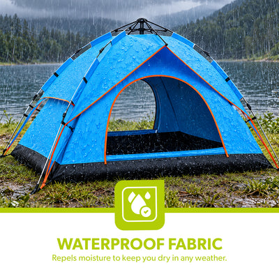 Royalford RF10300 6 Person Season Tent | Waterproof & Durable Camping Tent | Quick Easy Setup| Spacious Portable Outdoor Shelter for  Camping, Travel, Hiking & Adventure
