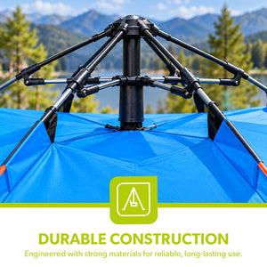 Royalford RF10301 8 Person Season Tent | Waterproof & Durable Camping Tent with Quick Easy Setup | Spacious Portable Outdoor Shelter for Camping, Travel, Hiking  Etc