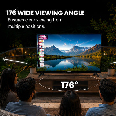 Geepas GLED3202SEHD 32-Inch Smart LED TV | HD Ready Android TV with HDMI & USB | MEMC Technology | HQ Sound System | Full Color Optimizer | Energy Saving Technology