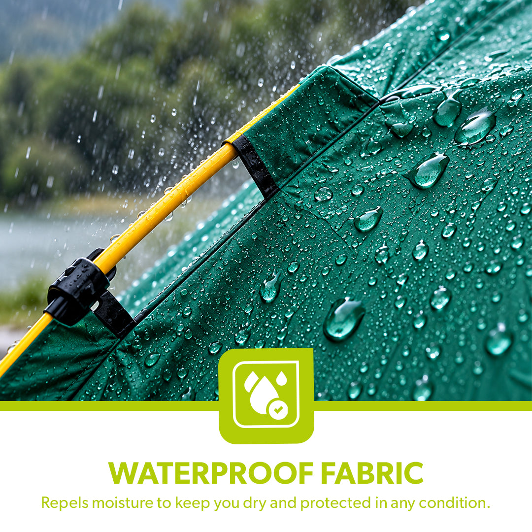 Royalford RF10297 6 Person Season Tent | Waterproof & Durable Camping Tent | Quick Easy Setup| Spacious Portable Outdoor Shelter for Family Camping, Travel, Hiking Etc