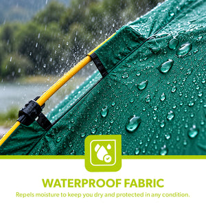 Royalford RF10297 6 Person Season Tent | Waterproof & Durable Camping Tent | Quick Easy Setup| Spacious Portable Outdoor Shelter for Family Camping, Travel, Hiking Etc