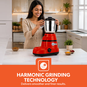 Geepas GSB5456 2-in-1 Mixer Grinder | 550W Motor | Stainless Steel Jars | 3 Speed Control | Harmonic grinding technology |Modern, compact design  robust ergonomic handles