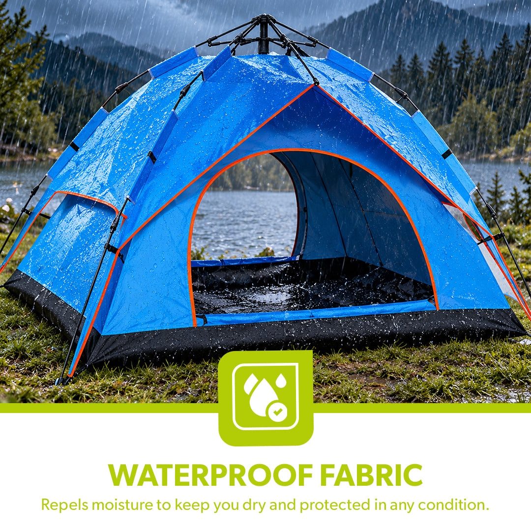 Royalford RF10301 8 Person Season Tent | Waterproof & Durable Camping Tent with Quick Easy Setup | Spacious Portable Outdoor Shelter for Camping, Travel, Hiking  Etc