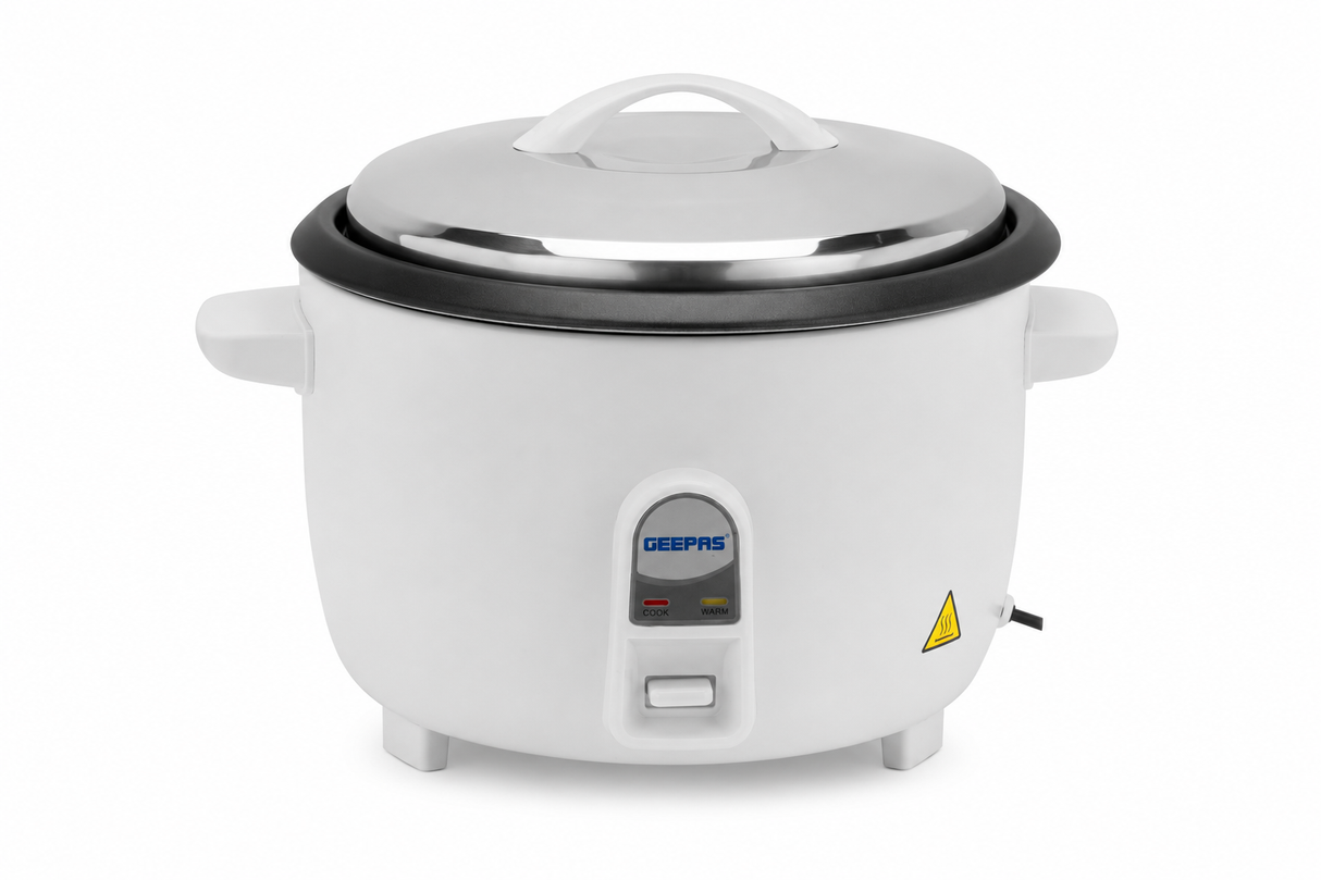 Geepas GRC4325 Multifunction Rice Cooker | 1L Capacity | 3-in-1 Cook | Steam & Keep Warm | Removable Non-Stick Inner Pot | Glass Lid | 400W | Cool-touch handles