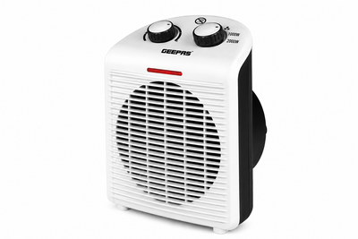 Geepas GFH28520 Fan Heater | 2000W Portable Room Heater | Adjustable Thermostat | Cool, Warm & Hot Air Modes | Automatic Safety Cut-Off  | Overheat Protection |