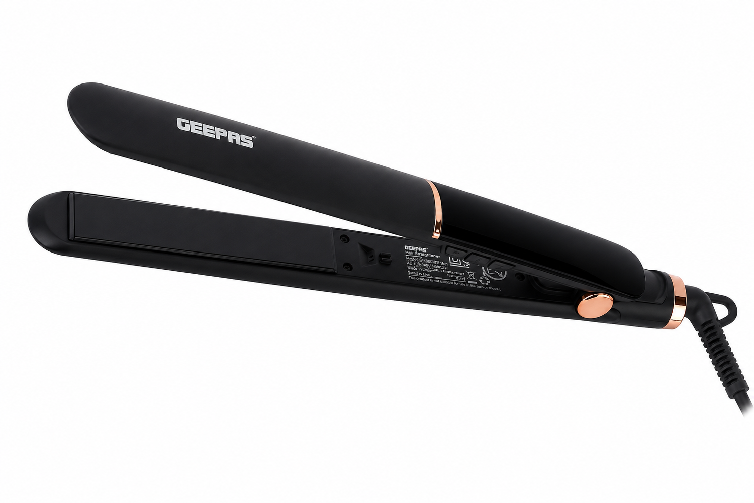 Geepas GHS86003 Professional Digital Hair Straightener | Ceramic Plate | 230°C | LED display | Adjustable temperature control | Slim, ergonomic design | Lockable handle