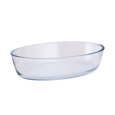 RoyalFord RF8804 Borosilicate Glass Baking Tray Set |  1.6L | Oven Safe Dish | Microwave & Freezer Safe Durable Heat Resistant Glass Bakeware | Easy To Clean Kitchen Set