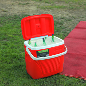 Royalford RF10481  Insulated Ice Cooler Box | 28L Capacity | Advanced 3-Layer Thermal Insulation | Durable HDPE Shell | High-Density PU Foam & Food-Grade PP Inner Wall