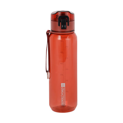 Royalford RF12353 700ml BPA-Free Water Bottle | 100% Food Grade  | Flip-Top Lid | Secure Locking Mechanism | Lightweight Design | Transparent Body |  Reusable Design