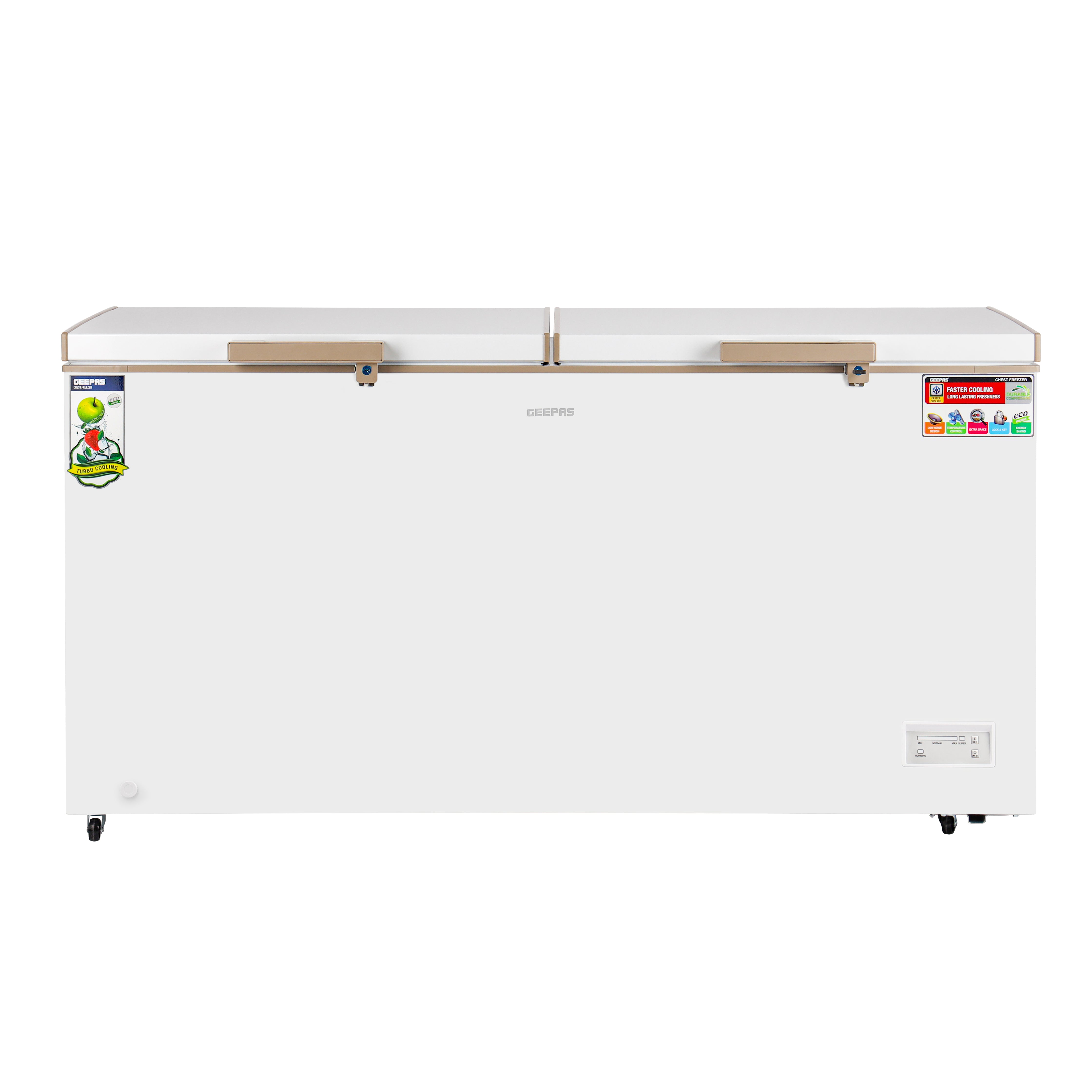 Geepas GCF55019WAH 550L Chest Freezer | Turbo Cooling