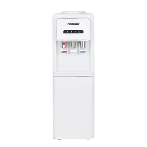 Geepas GWD17024 Hot & Cold Water Dispenser | Built-In Refrigerator | 3 Taps |  Child Safety Lock| 304 Stainless Steel Tank| Powerful Heating & Cooling Performance Pro