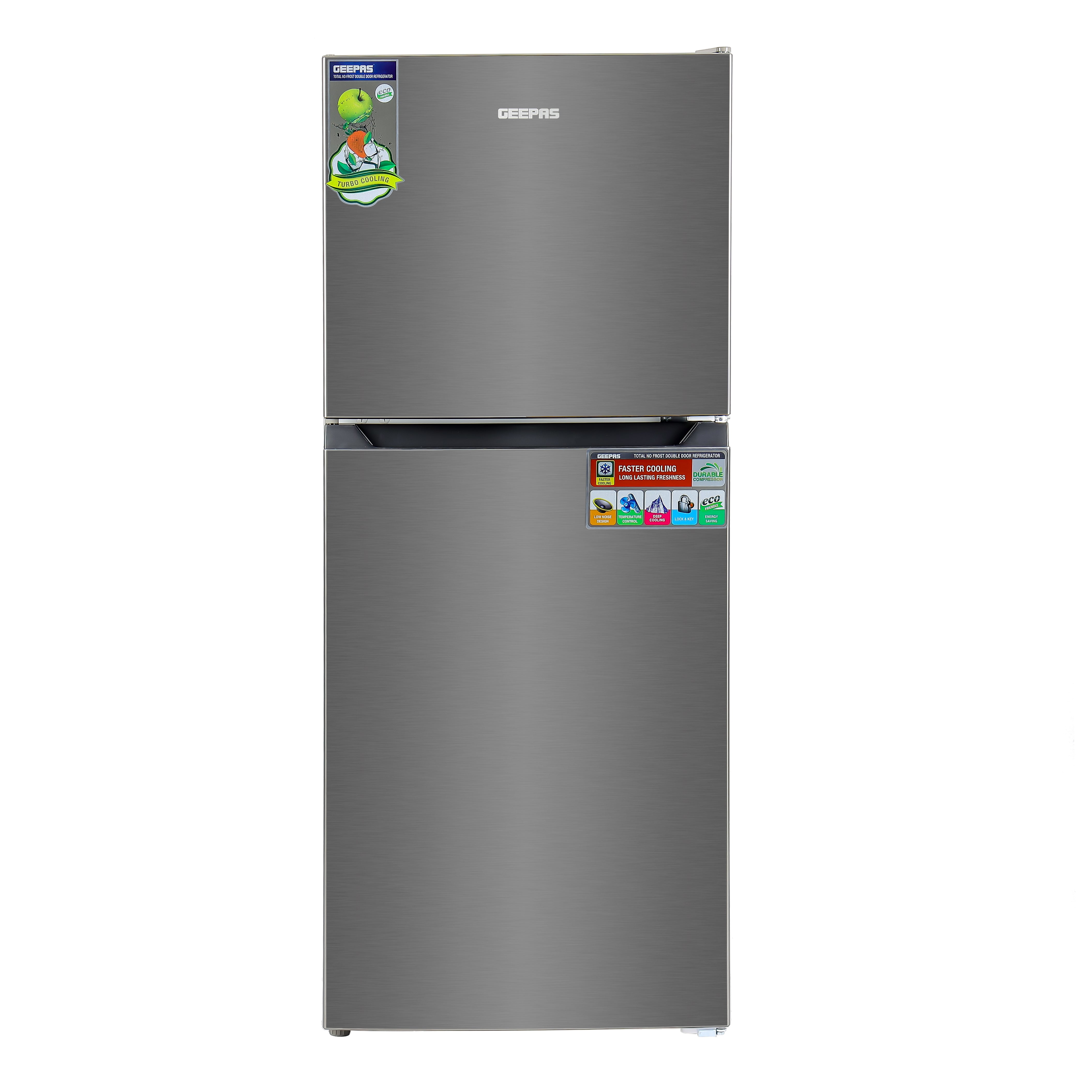 &E　GRG S Geepas Double Door Total No-Frost Refrigerator- GRF2522SXN