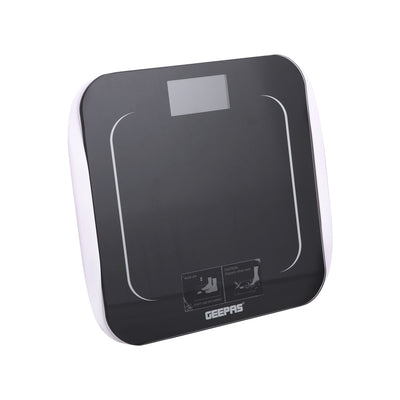 Geepas GBS4219 Digital Personal Scale | Super Slim Design | 5mm Tempered Glass | High Precision Strain Gauge Sensor| 180kg Capacity | LCD Display | 2 Years Warranty