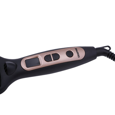 Geepas GHBS86037 Ceramic Hair Brush with Digital Temperature Control | 45W Hair Straightening Brush | Fast PTC heating technology | Instant heat-up | 360° swivel cord