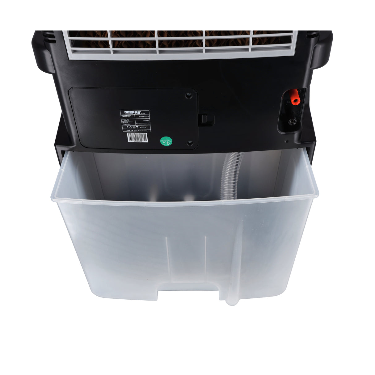 Geepas GAC9580 Rechargeable Air Cooler| Portable AC/DC Cooling System with 12V 4.5Ah Battery|3-Speed Settings| Long Backup Duration| Compact & Energy Efficient Design