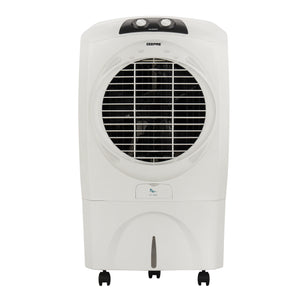 Geepas 70 liter Air Cooler- GAC9602/ Equipped with Honeycomb Pads, Specially Designed Grill, Cool Flow Dispenser/ Multidirectional Wheels, 2 Years Warranty, White