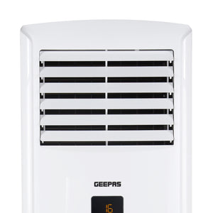 Geepas 3.0 Ton Portable Air Conditioner T3- GACFS3634CA/ 32073 BTU Capacity, Piston Compressor, LED Display Panel/ Easy to Move Wheels, Self-Cleaning Function