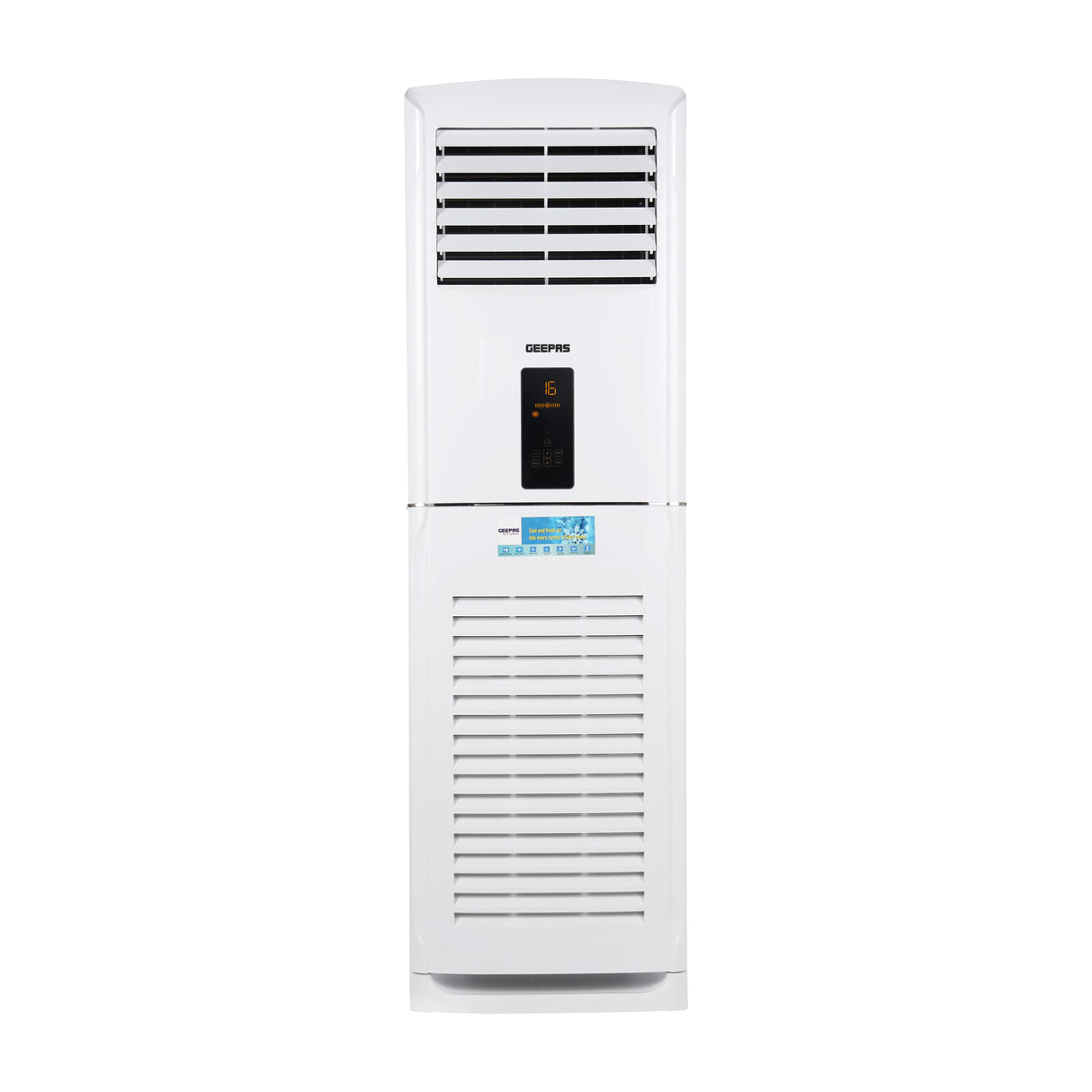 Geepas 3.0 Ton Portable Air Conditioner T3- GACFS3634CA/ 32073 BTU Capacity, Piston Compressor, LED Display Panel/ Easy to Move Wheels, Self-Cleaning Function