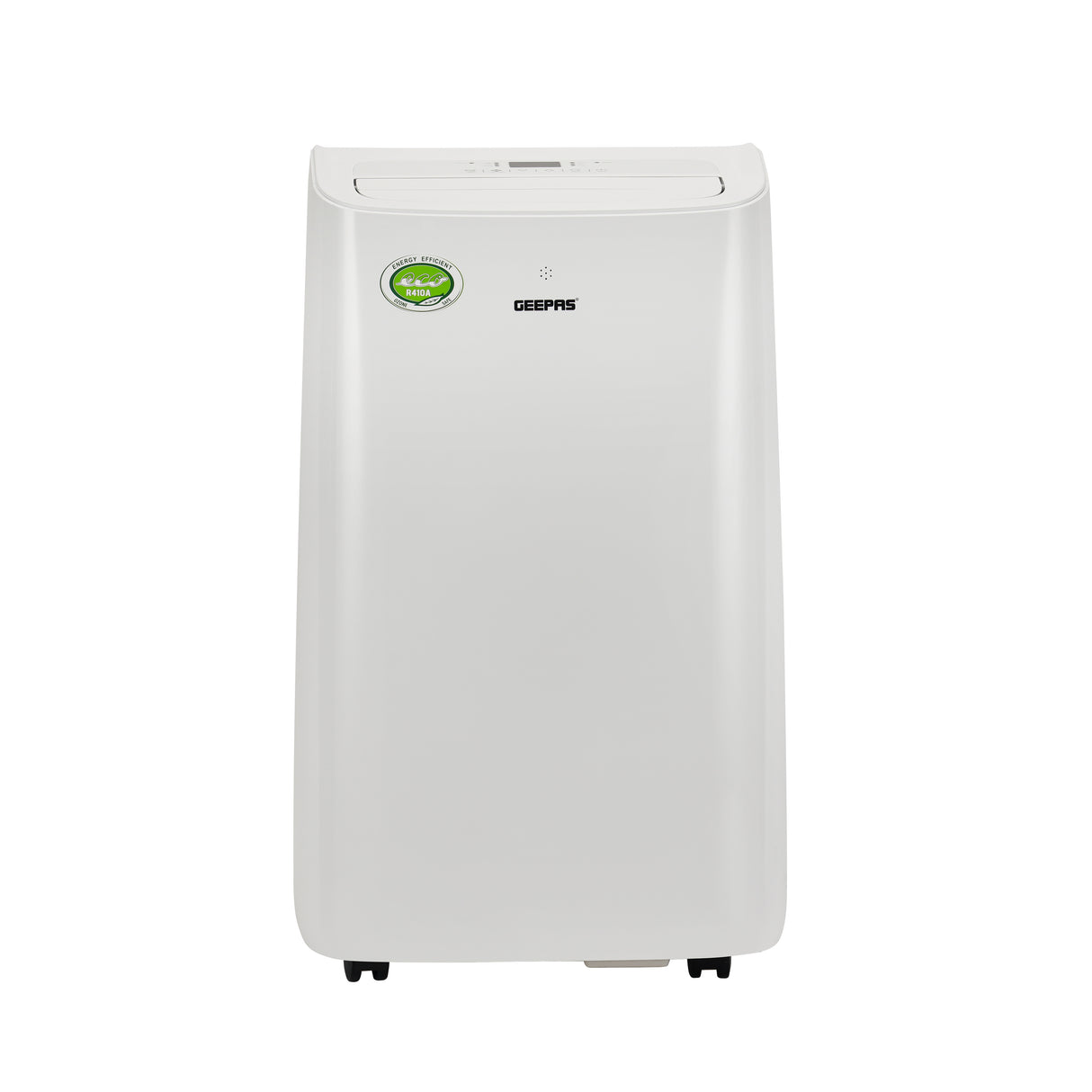 Geepas Portable Air Conditioner- GACP1216CU/ 3 Modes, 2 Speed Settings, Dehumidification, Self-Evaporation, Cooling/ Digital Display, Remote Control, 24 Hours Timer