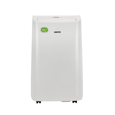 Geepas Portable Air Conditioner- GACP1216CU/ 3 Modes, 2 Speed Settings, Dehumidification, Self-Evaporation, Cooling/ Digital Display, Remote Control, 24 Hours Timer