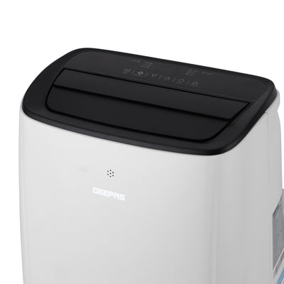 Geepas GACP7023CU Portable Air Conditioner 7000 BTU| Cool, Fan & Dry Modes with Remote Control | Digital LED display| Dehumidification function |Easy-moving castor wheels