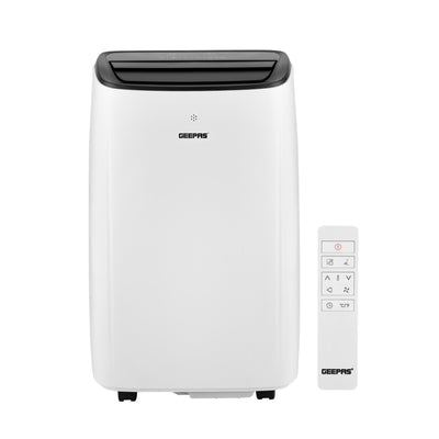 Geepas GACP7023CU Portable Air Conditioner 7000 BTU| Cool, Fan & Dry Modes with Remote Control | Digital LED display| Dehumidification function |Easy-moving castor wheels