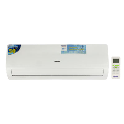 Geepas 1.0 TON Split Air Conditioner- GACS1248TCU/ Equipped with Turbo Function and Multiple Flow Speed for Fast Cooling/ with Washable Filter and Golden Fin Technology, Ideal for Home and Office/ 3 Years Compressor Warranty, White