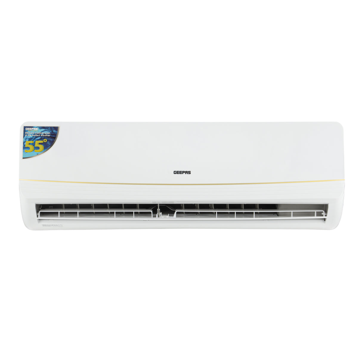 Geepas Split Type Air Conditioner- GACS18025CU/ 18000 BTU Capacity, Equipped with Turbo Function and Multiple Flow Speed for Fast Cooling, White
