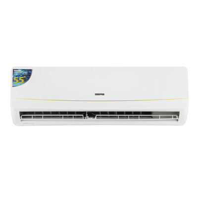 Geepas Split Type Air Conditioner- GACS18025CU/ 18000 BTU Capacity, Equipped with Turbo Function and Multiple Flow Speed for Fast Cooling, White
