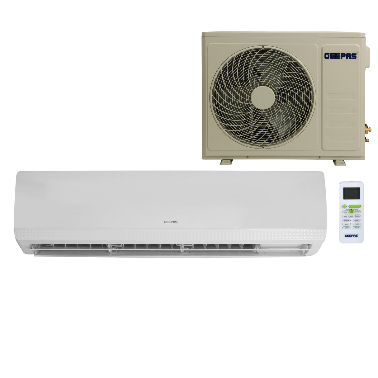 Geepas GACS1858TCU 18000 BTU Split Type Air Conditioner | Turbo Cooling AC with LED Display | Multiple Fan Speed Settings |Quiet Air Supply System | Auto Restart Function